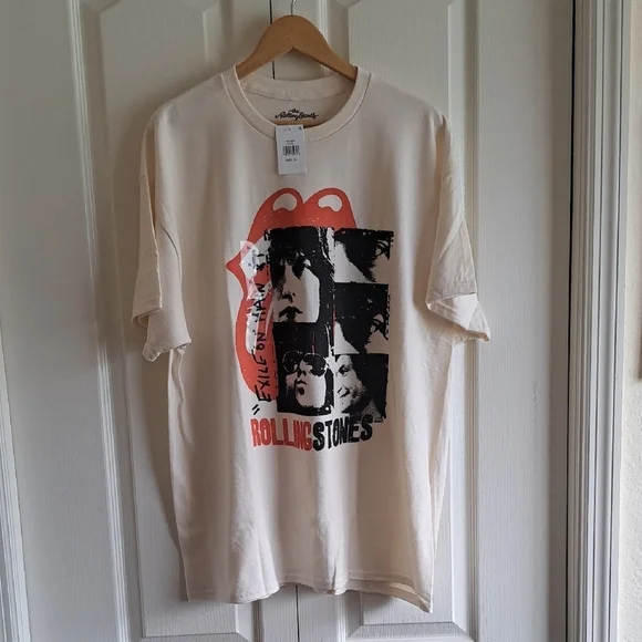 The Rolling Stones Cream and Red Graphic Tee - Picture 1 of 4